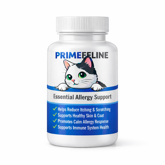 Stop the cycle of constant irritation with PrimeFeline™ Allergy supplement